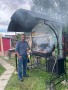 Мангал "Версаль-3 Стандарт" с крышкой-барбекю и его хозяин