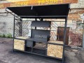 Мангальный комплекс "Кухня-3" с несимметричной решёткой на стенках