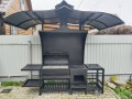 Мангал "Сомали BBQ" с барбекю, печкой, вытяжкой и крышей