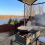 Мангал Пятигорск на реке Ветлуга в Нижегоролской области в усадьбе Ветлужкие холмы