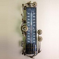 Фасадный кованый термометр "Лада"