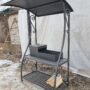 Мангал "Гаргантюа" с печкой для казана и крышей