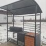 Мангал-барбекю "Лофт Ц7Т" с печкой, тумбой
