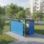 Бокс с воротами Б-1 для мусорных контейнеров